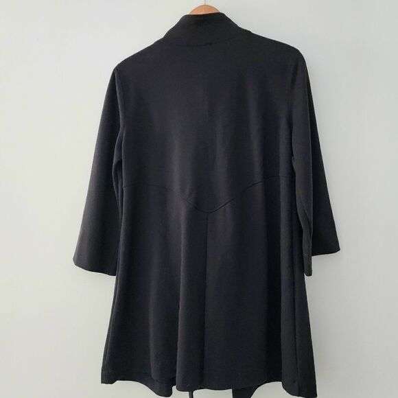 Du Jour jacket trench spandex women's size medium black lightweight - Picture 2 of 4